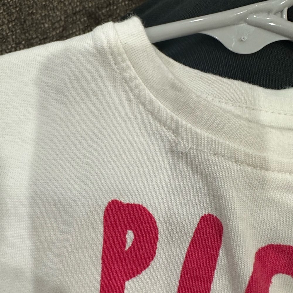 Zara Kids 18mo White and Pink Graphic T-Shirt flower - Picture 2 of 2
